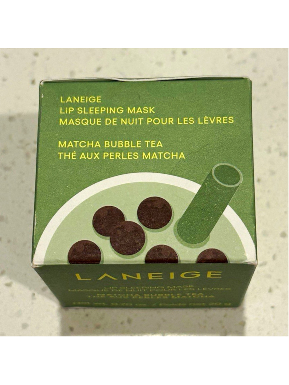 LANEIGE Lip Sleeping Mask Matcha Bubble Tea Green 0.70 oz / 20 g